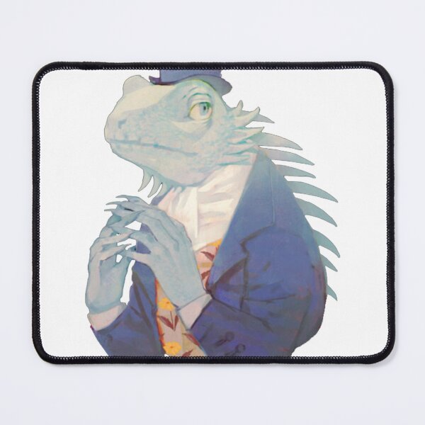 Blue iguana gentleman Mouse Pad