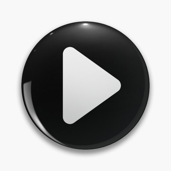 Item preview, Play Button 001 White on Black designed and sold by Rupert Russell.