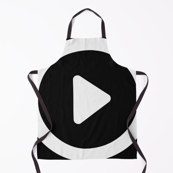 Item preview, Play Button 001 White on Black designed and sold by Rupert Russell.