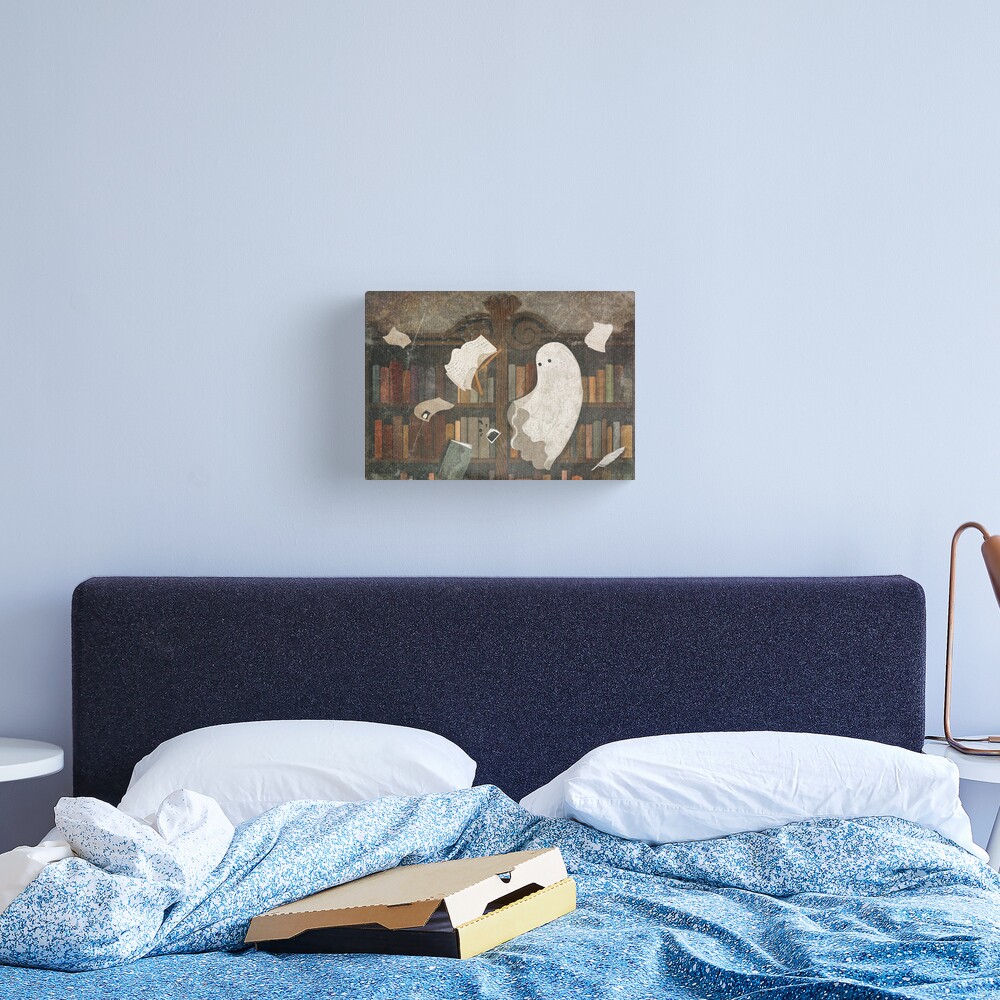 There's a Poltergeist in the Library Again... Canvas Print