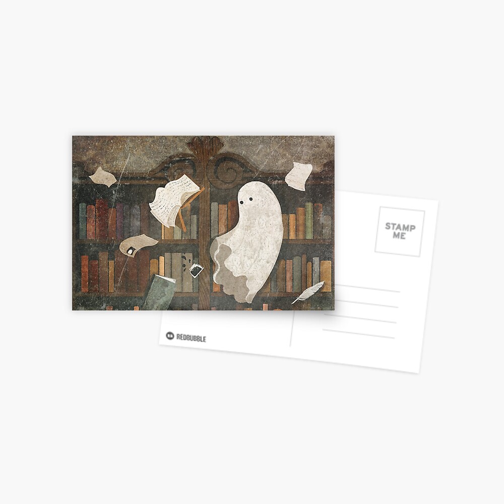 There's a Poltergeist in the Library Again... Postcard