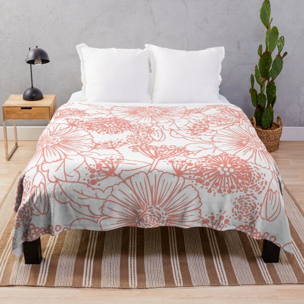 Item preview, Festive Pink and White Floral Pattern Pairs DE 2022 Popular Color Adobe Avenue DE5137 designed and sold by ColorOfTheYears.