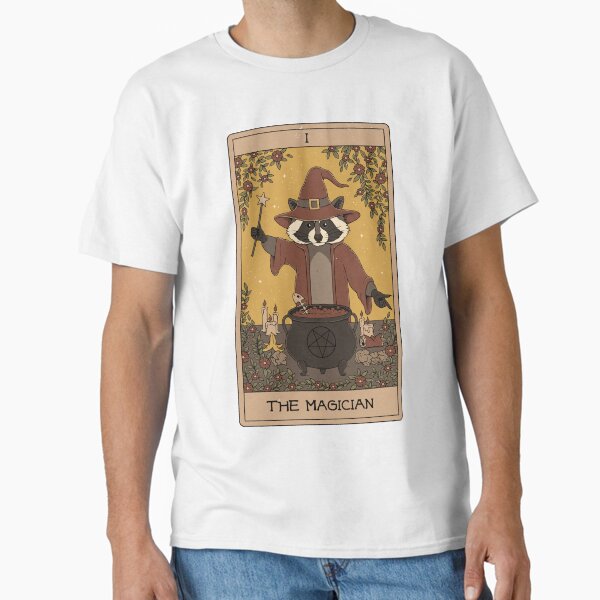 Vista previa del artículo con la obra «El Mago - Tarot de los Mapaches», diseñado y vendido por Thiago Corrêa.