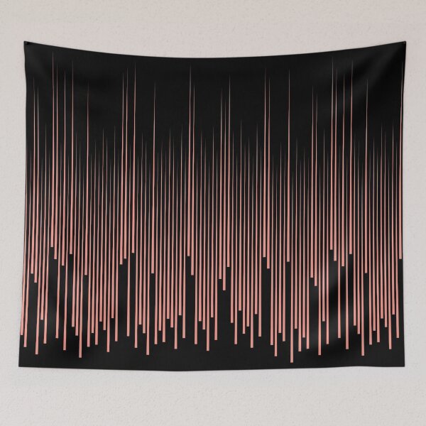 Item preview, Black and Pink Frequency Vertical Stripe Pattern Pairs DE 2022 Popular Color Adobe Avenue DE5137 designed and sold by ColorOfTheYears.