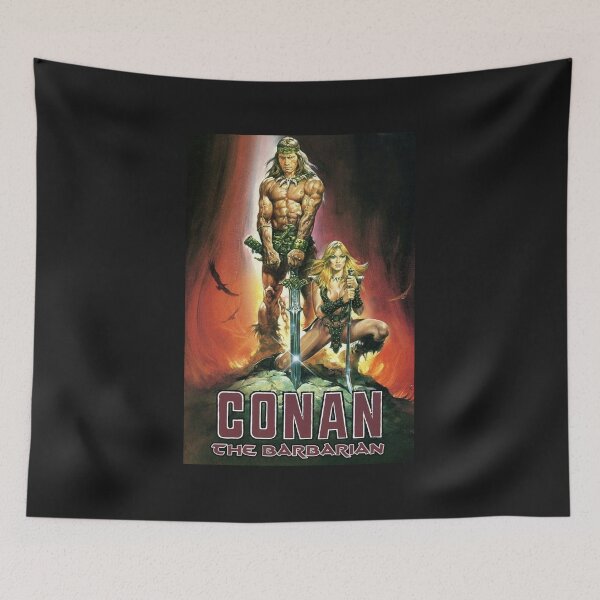 Item preview, Conan the Barbarian by Arnold Schwarzenegger Movie Poster designed and sold by EinsamerBaum.