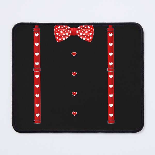 Item preview, Red Hearts Bow Tie Suspenders Valentines Day Costume  designed and sold by Justice Geovanni.