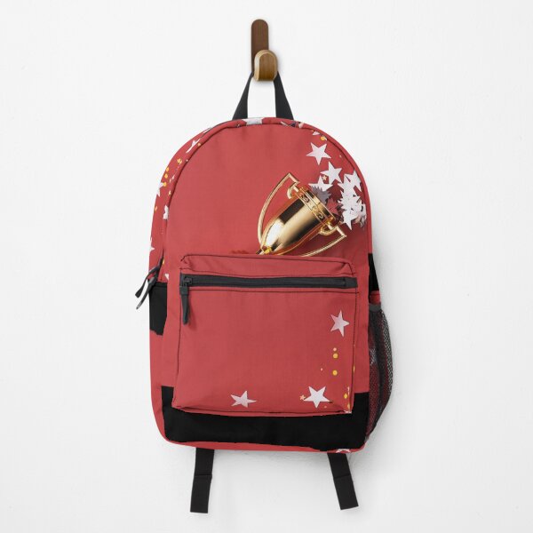 Item preview, Stars Fly Out Of The Gold-Colored Victory Cup On Red Background. Competition And Champion Aesthetic Novelty Design designed and sold by Silver Medal.