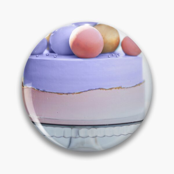 Item preview, Two-Tier Cake Is Two-Tone, The Bottom Of The Cake Is Purple. Cake And Horizontal Aesthetic Novelty Design designed and sold by Silver Medal.