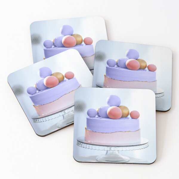 Item preview, Two-Tier Cake Is Two-Tone, The Bottom Of The Cake Is Purple. Cake And Horizontal Aesthetic Novelty Design designed and sold by Silver Medal.