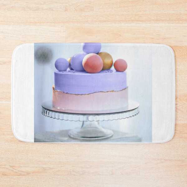 Item preview, Two-Tier Cake Is Two-Tone, The Bottom Of The Cake Is Purple. Cake And Horizontal Aesthetic Novelty Design designed and sold by Silver Medal.