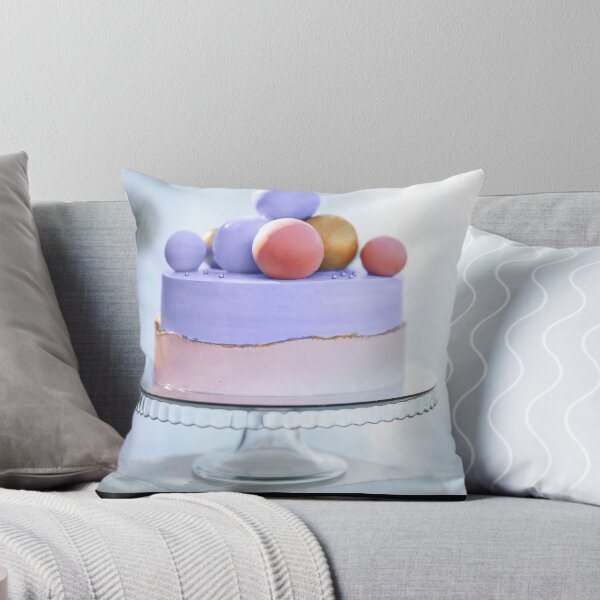 Item preview, Two-Tier Cake Is Two-Tone, The Bottom Of The Cake Is Purple. Cake And Horizontal Aesthetic Novelty Design designed and sold by Silver Medal.