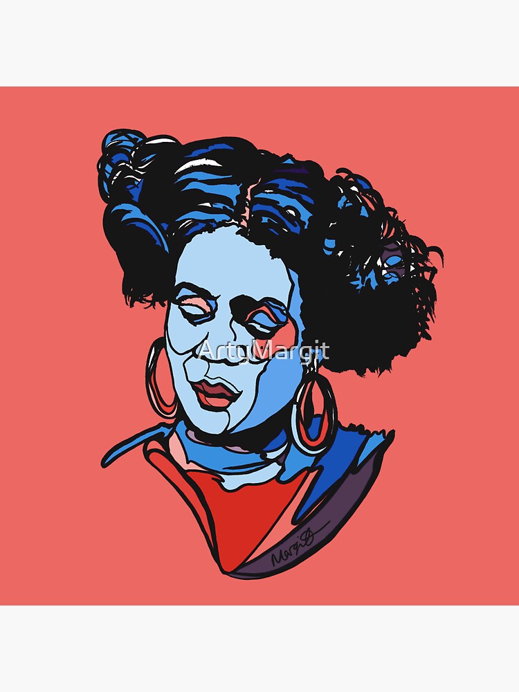 "Alice Coltrane Jazz harpist and composer by Arty Margit" Sticker for