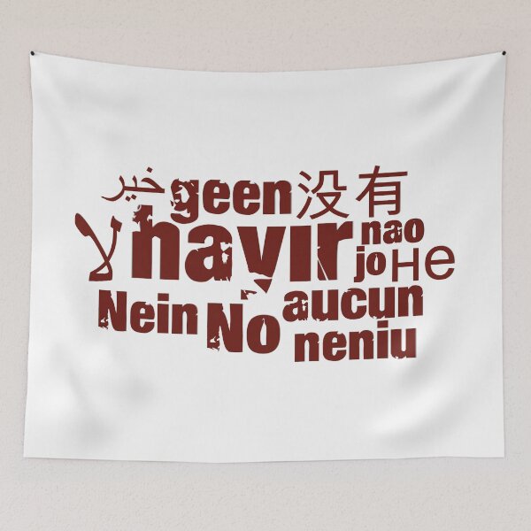 Item preview, The word "no" in different languages - red designed and sold by pASob-dESIGN.