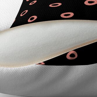 Alternate view of Black and Pink Simple Hoop Circle Pattern Pairs DE 2022 Popular Color Adobe Avenue DE5137 Throw Pillow