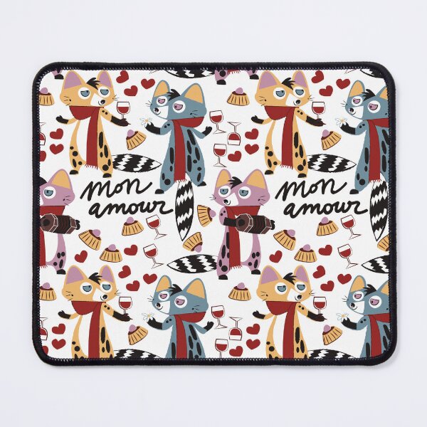 Item preview, Genet-cats in love Valentines pattern designed and sold by belettelepink.