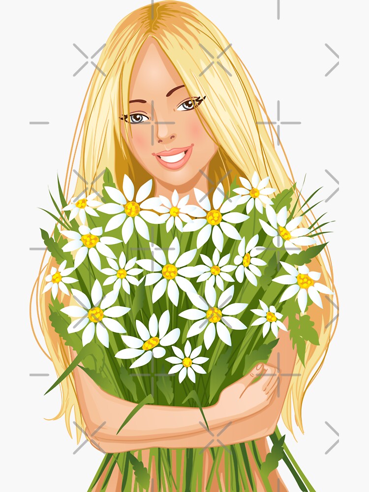 Girl with Chamomile by JoyColorLove