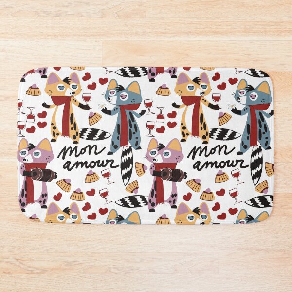 Item preview, Genet-cats in love Valentines pattern designed and sold by belettelepink.