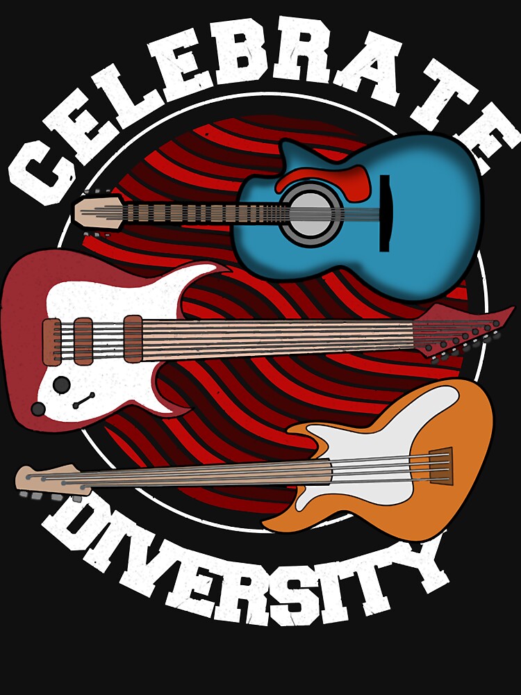 Celebrate Diversity Funny Guitar Player Musician Music by Lindsay1991