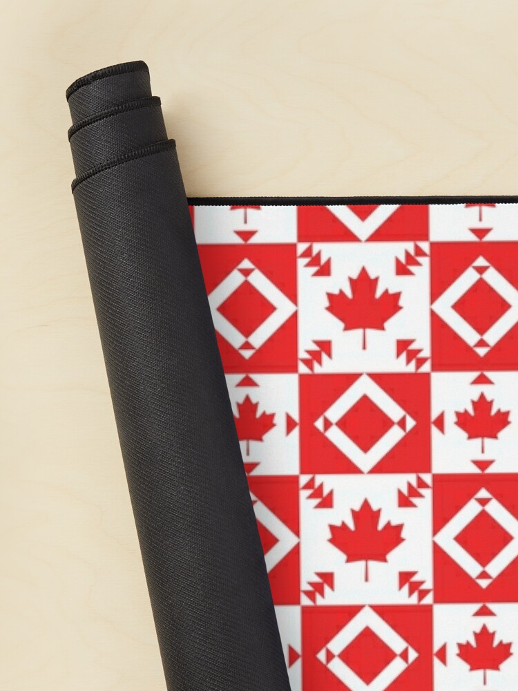 Alternate view of Canadian Maple Leaf Textile 2 - Canadian Art Mouse Pad