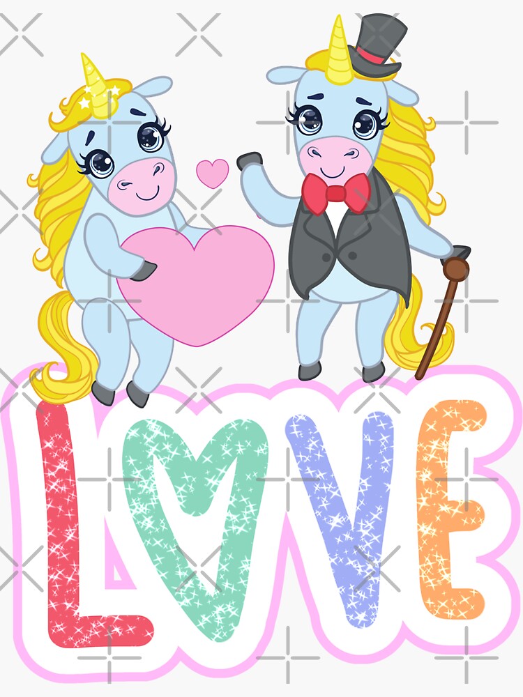 Unicorn loving couple - valentines day by OMdesign10