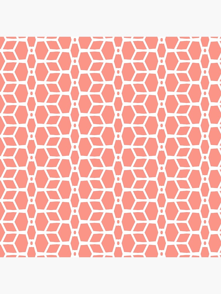 Pink and White Tessellation Line Pattern 4 Pairs DE 2022 Popular Color Adobe Avenue DE5137 by ColorOfTheYears