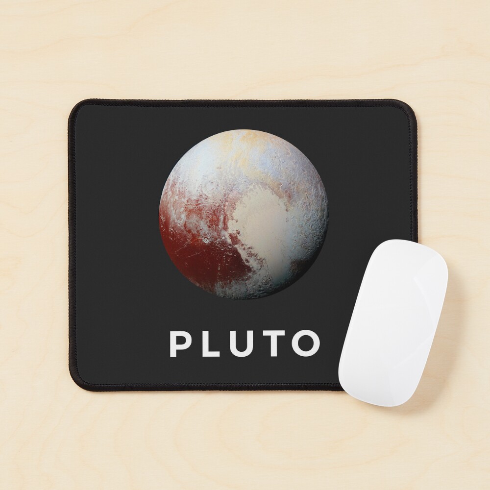 Pluto - Minimalist Astronomy print Mouse Pad
