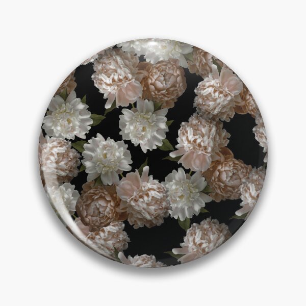 Item preview, Vintage Blush Pink Peonies on Black designed and sold by Brooke T Ryan Photographic Art.