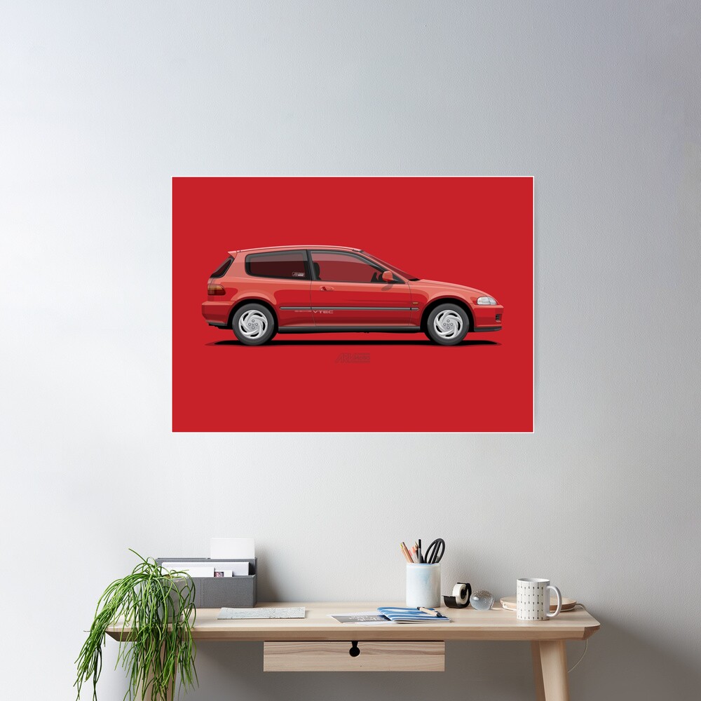 EG SIR Hatchback - Milano Red Poster
