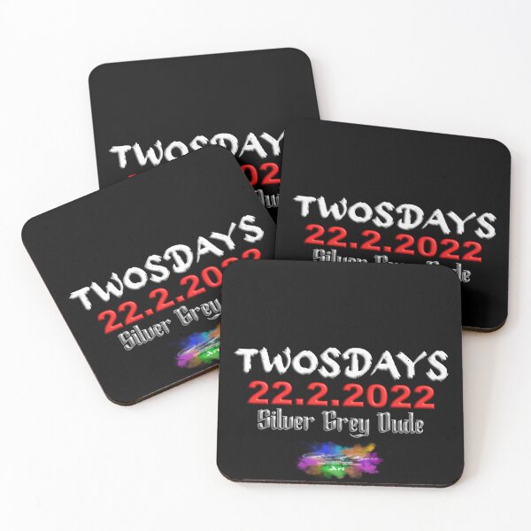 Item preview, Silver grey dude Special day, Twosdays, 2-22-22, (light logo for dark top) designed and sold by markyboyce247.