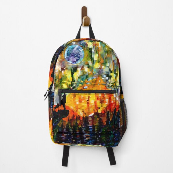 Item preview, AI Generated Style Transfer Art, Wolf and Fire Mountain designed and sold by ACC .