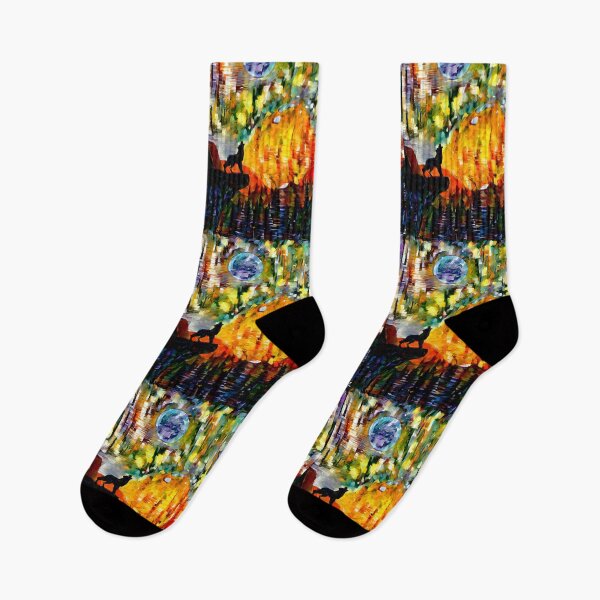 Item preview, AI Generated Style Transfer Art, Wolf and Fire Mountain designed and sold by ACC .