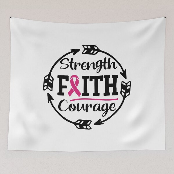 Item preview, Breast Cancer - Strength, Faith, Courage designed and sold by fredgarden8.