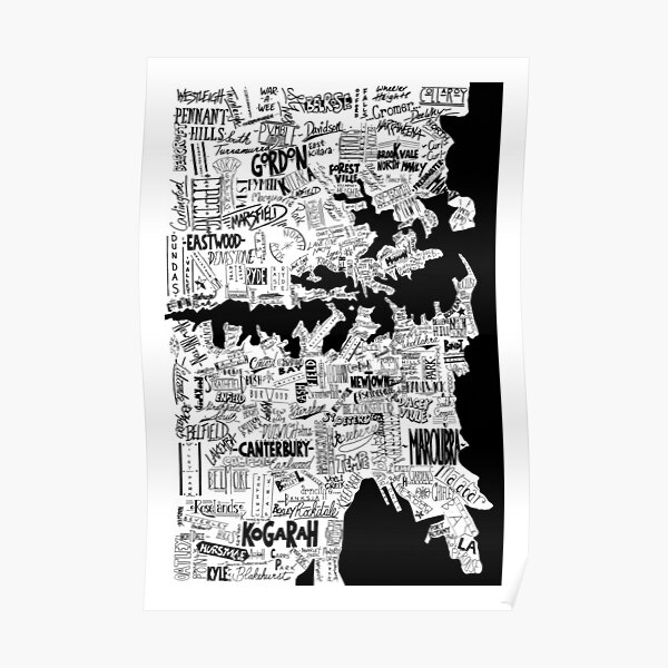 Sydney Suburbs Poster