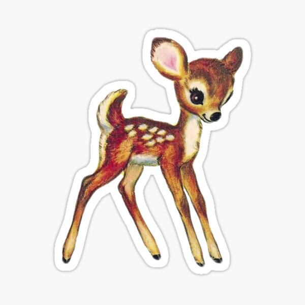 Walt Disney's BAMBI Cute Fawn Disney Movie Deer - Window Cling Decal  Sticker NEW