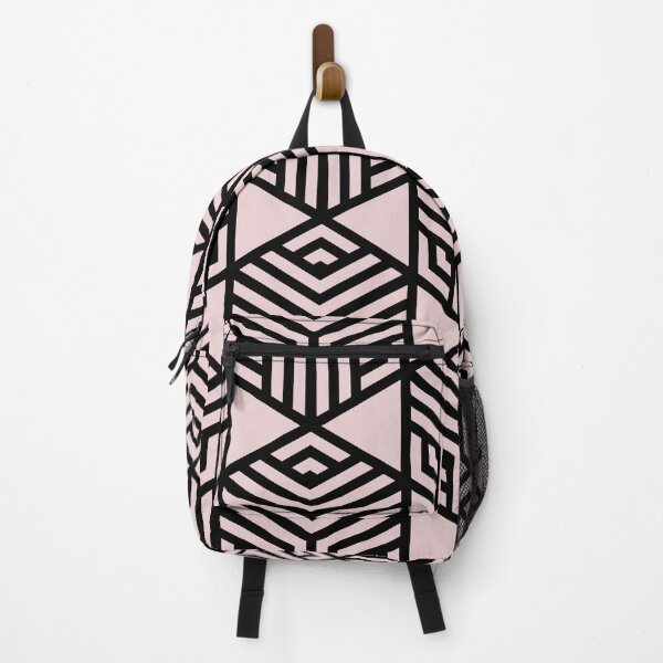 Item preview, Black and Pink Stripe Cube Tile Pattern Pairs DE 2022 Popular Color Short and Sweet DE6023 designed and sold by ColorOfTheYears.