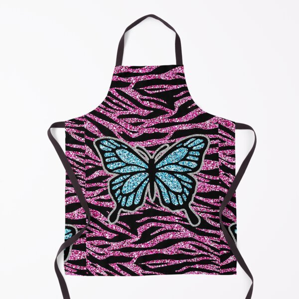 Item preview, y2k early 2000s hot pink glitter zebra print butterfly designed and sold by rhinestonerodeo.