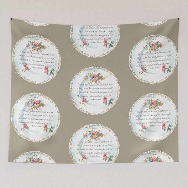 Item preview, Wash The Plate Quote designed and sold by Theodora Gould.
