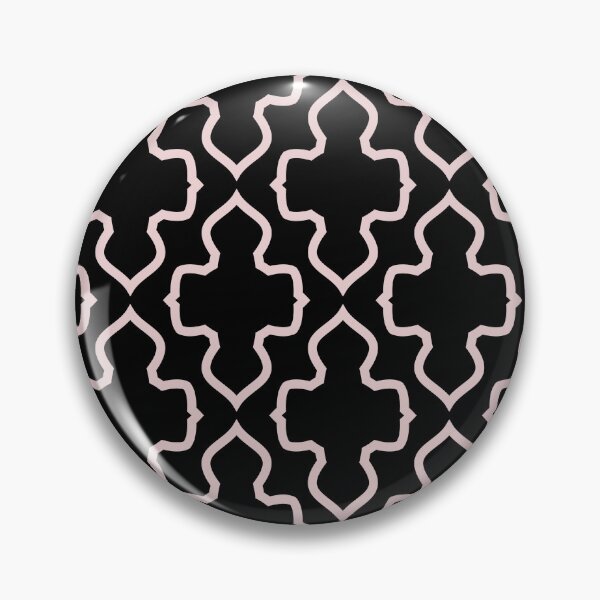 Artikelvorschau, Black and Pink Ornamental Shape Pattern Pairs DE 2022 Popular Color Short and Sweet DE6023 entworfen und verkauft von ColorOfTheYears.