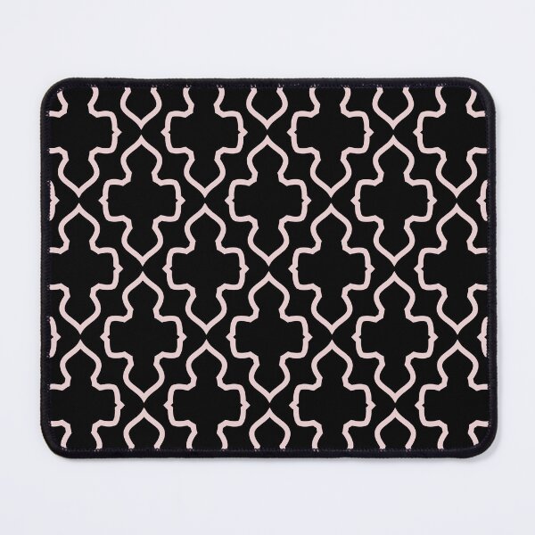 Artikelvorschau, Black and Pink Ornamental Shape Pattern Pairs DE 2022 Popular Color Short and Sweet DE6023 entworfen und verkauft von ColorOfTheYears.