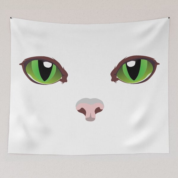 Item preview, Green Cat Eyes - cat face designed and sold by LyndaAnne.