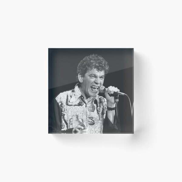 Item preview, Dan McCafferty Nazareth BW Photograph designed and sold by ConcertImages.