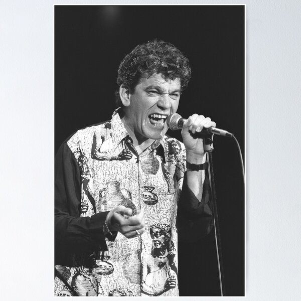 Item preview, Dan McCafferty Nazareth BW Photograph designed and sold by ConcertImages.