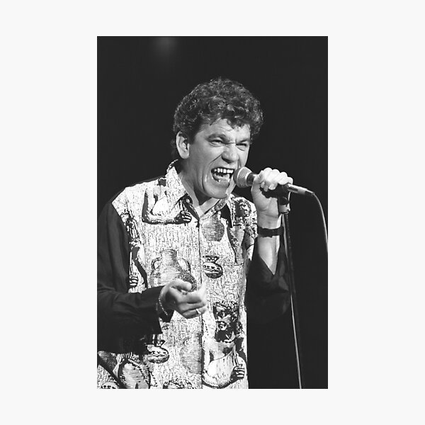 Item preview, Dan McCafferty Nazareth BW Photograph designed and sold by ConcertImages.