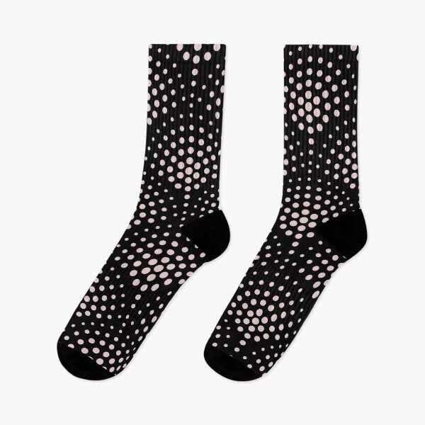 Artikelvorschau, Black and Pink Polka Dot Scallop Pattern Pairs DE 2022 Popular Color Short and Sweet DE6023 entworfen und verkauft von ColorOfTheYears.