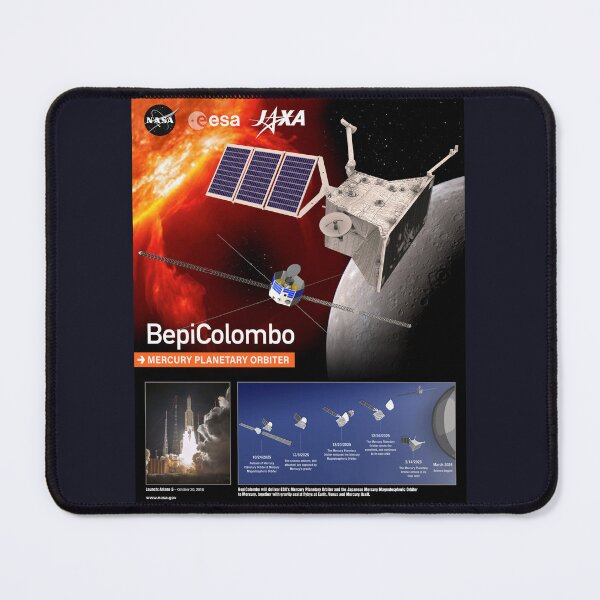 Item preview, NASA BepiColombo mission overview poster designed and sold by SolidEarthArt.