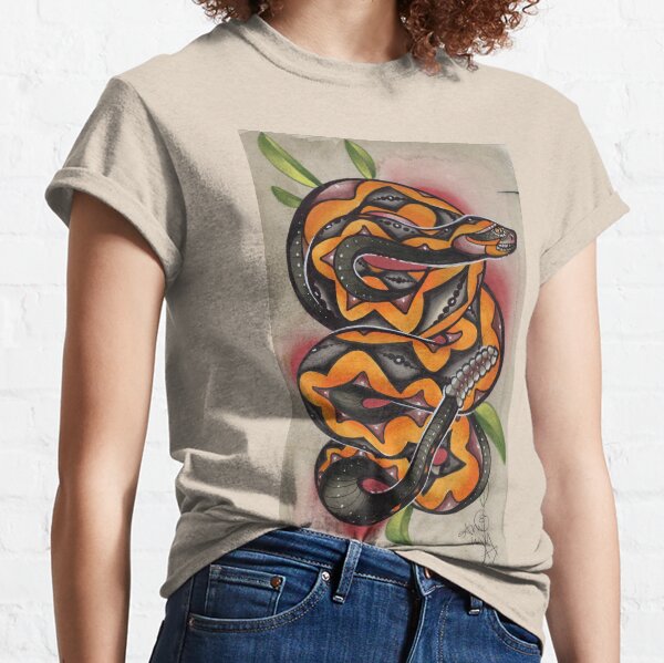 old timey snake tattoo Classic T-Shirt
