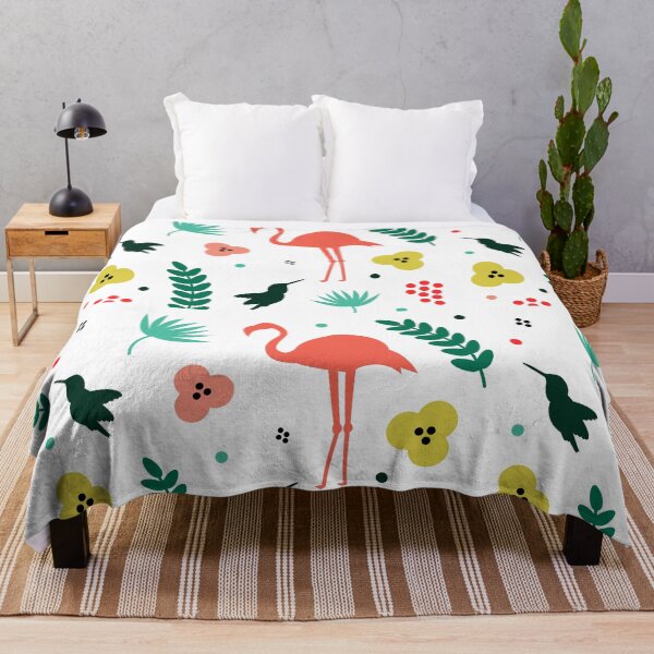 Item preview, hummingbirds, flamingo and flowers pattern designed and sold by VinCut.
