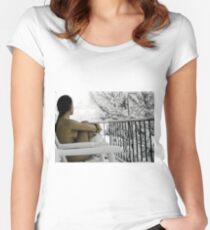 "Snowstorm" Women's Fitted Scoop T-Shirt