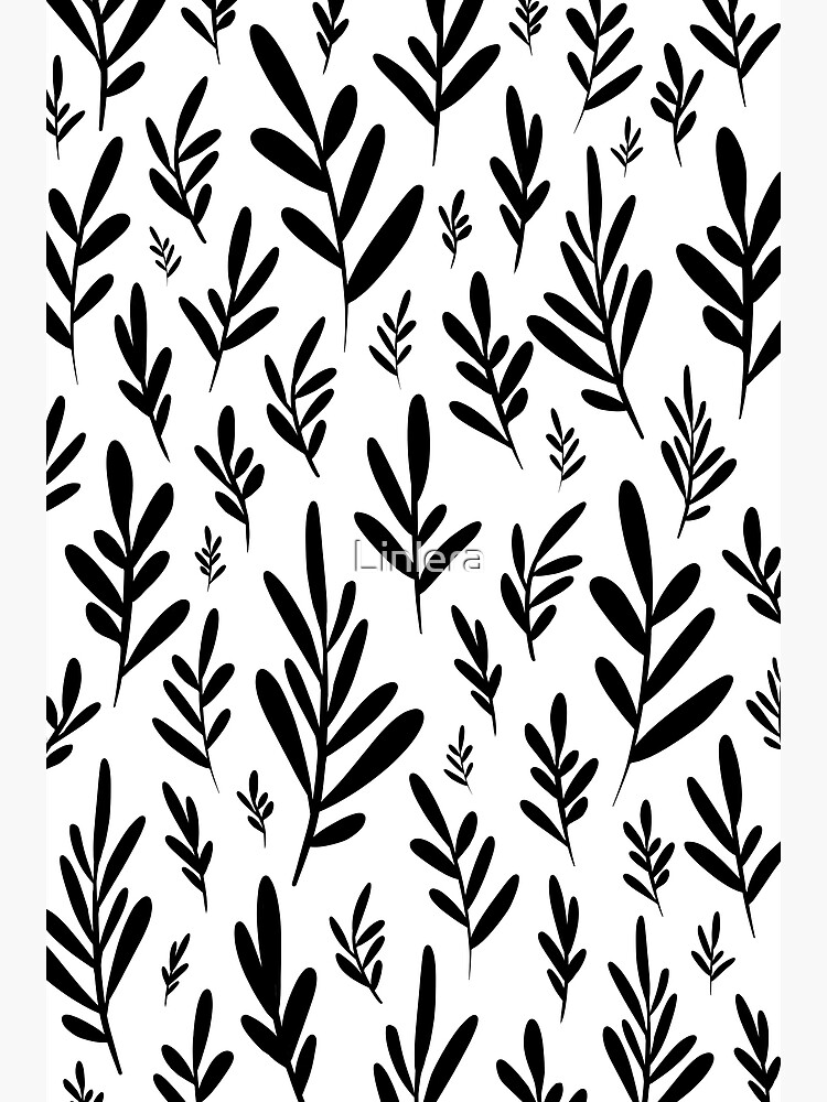 "Botanical Black and White Plants Art" Poster for Sale by Linlera