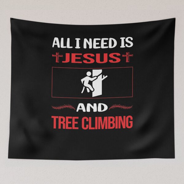 Item preview, Funny Jesus Tree Climbing Climber designed and sold by FifineCroteau.
